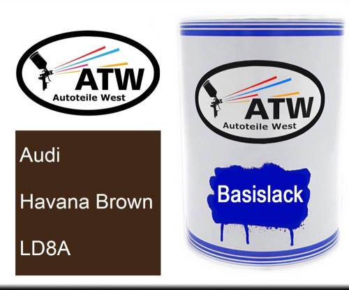 Audi, Havana Brown, LD8A: 500ml Lackdose, von ATW Autoteile West.